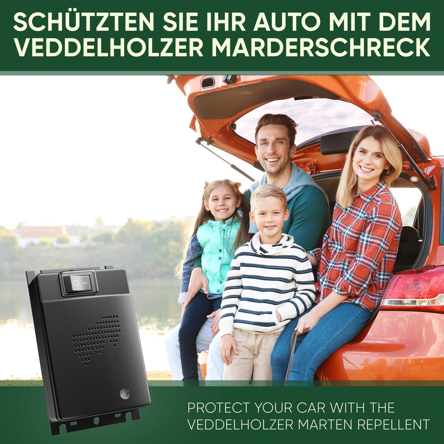Veddelholzer Marderschreck Auto-hochwirksame Autobatteriebetriebene Marderabwehr