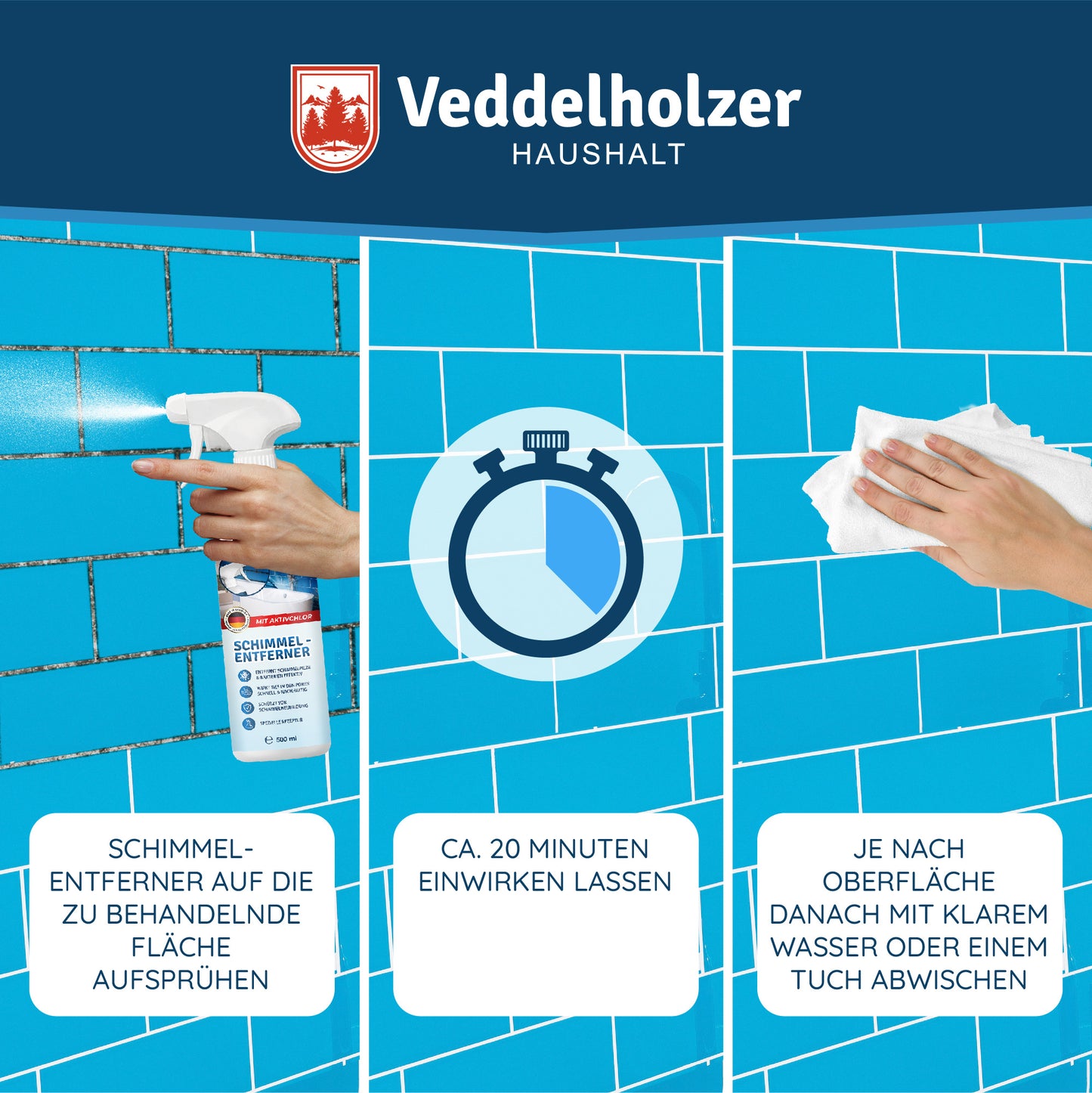 500 ml Premium Schimmelentferner mit Aktivchlor