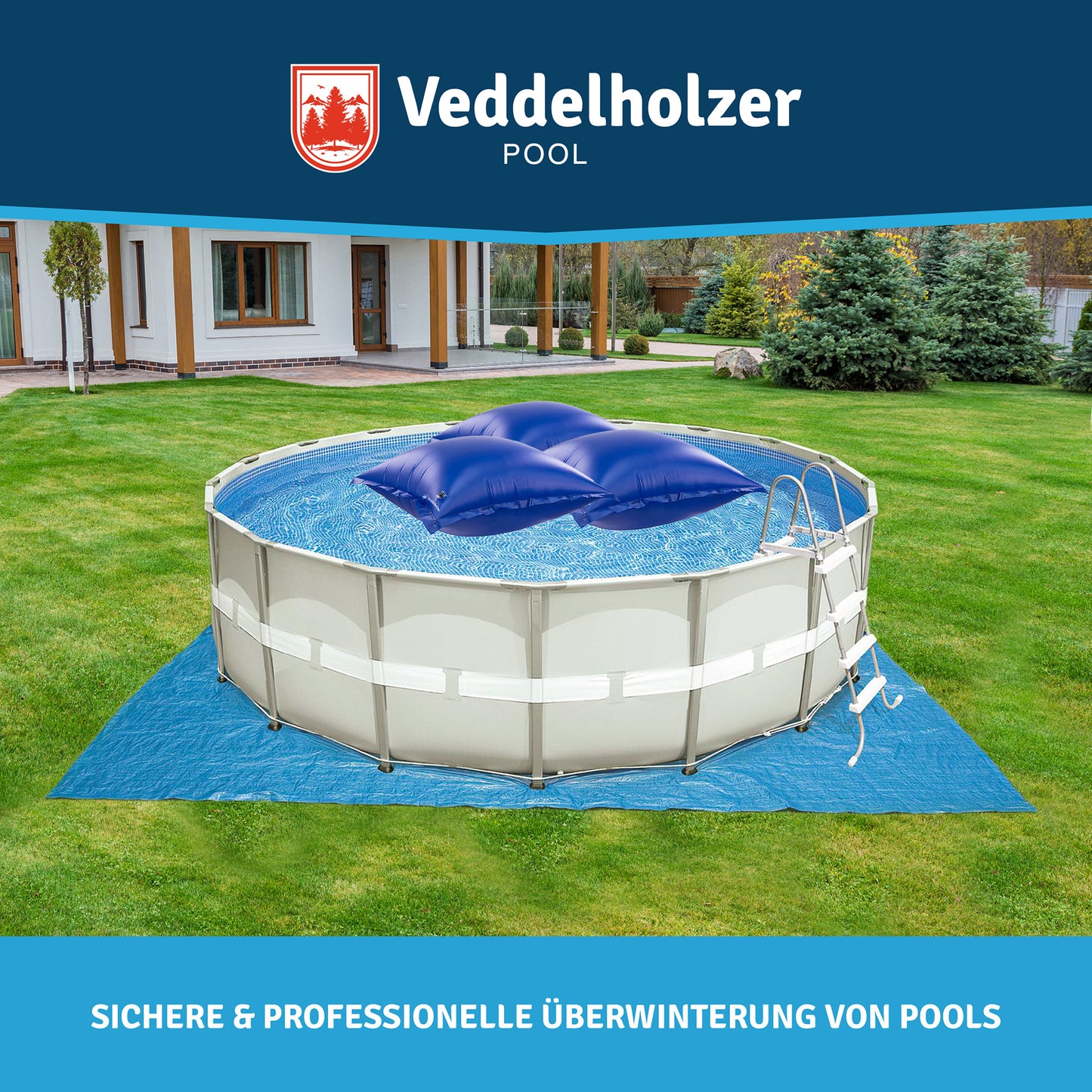 Pool Winter Luftkissen 122 x 122 x 55 cm