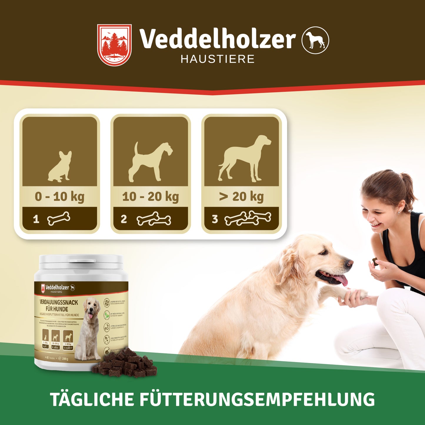 Veddelholzer 200 Gramm Hunde Leckerlis Probiotika