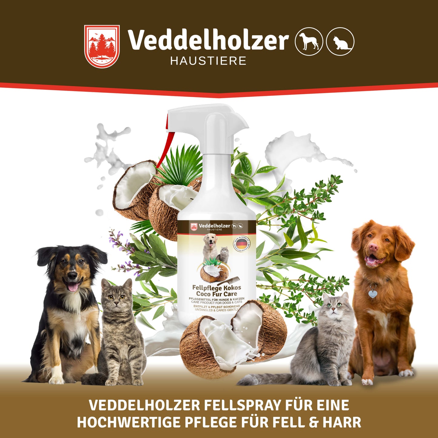 Veddelholzer Kokos Fellpflege Hund & Katze