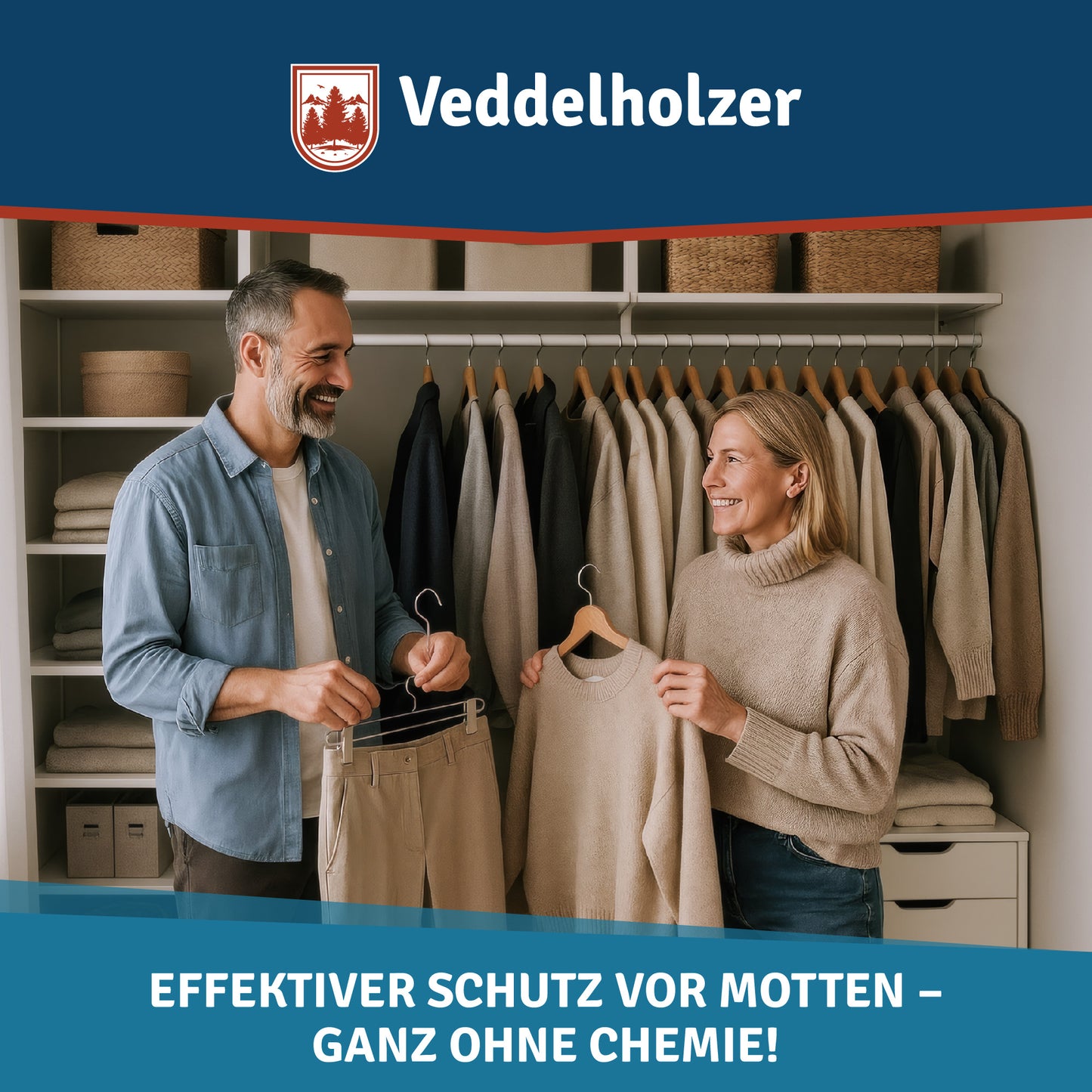 8 mal Kleidermotten Falle mit Haken & Klebefläche Geruchslos & Giftfrei