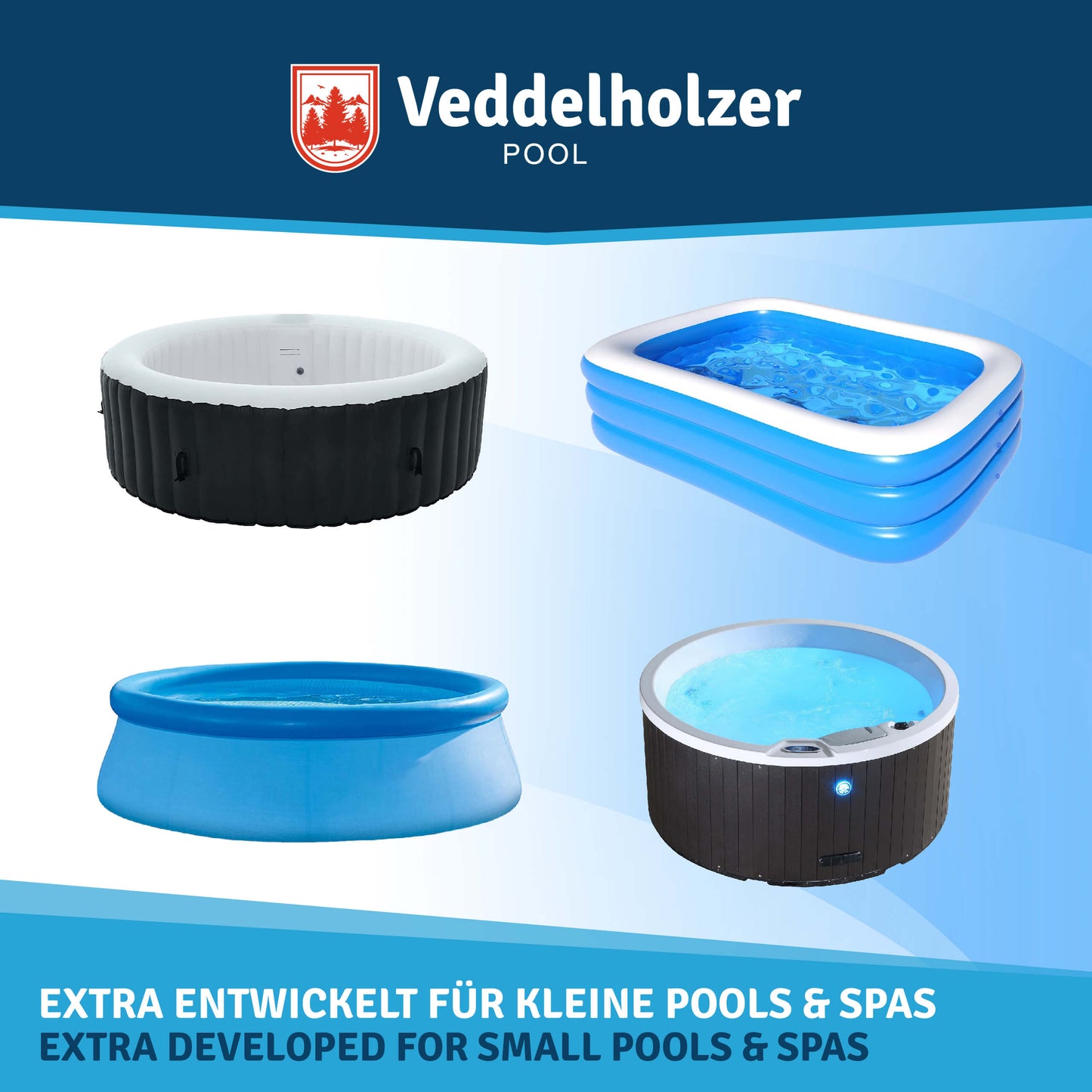 Veddelholzer Mini 4 in 1 Reinigungsset Pool & Spa Poolreiniger