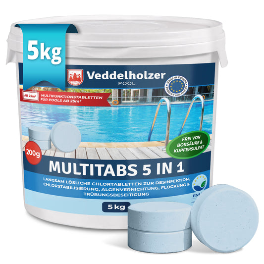 Multitabs 5 in 1 Chlortabletten 5 kg als 200g Tabletten