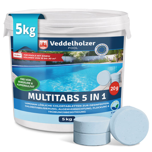 Multitabs5 kg 5 in 1 Chlortabletten für pool als 20g Tabletten